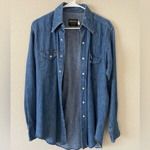 Vintage 70s Maverick Denim Pearl Snap Shirt